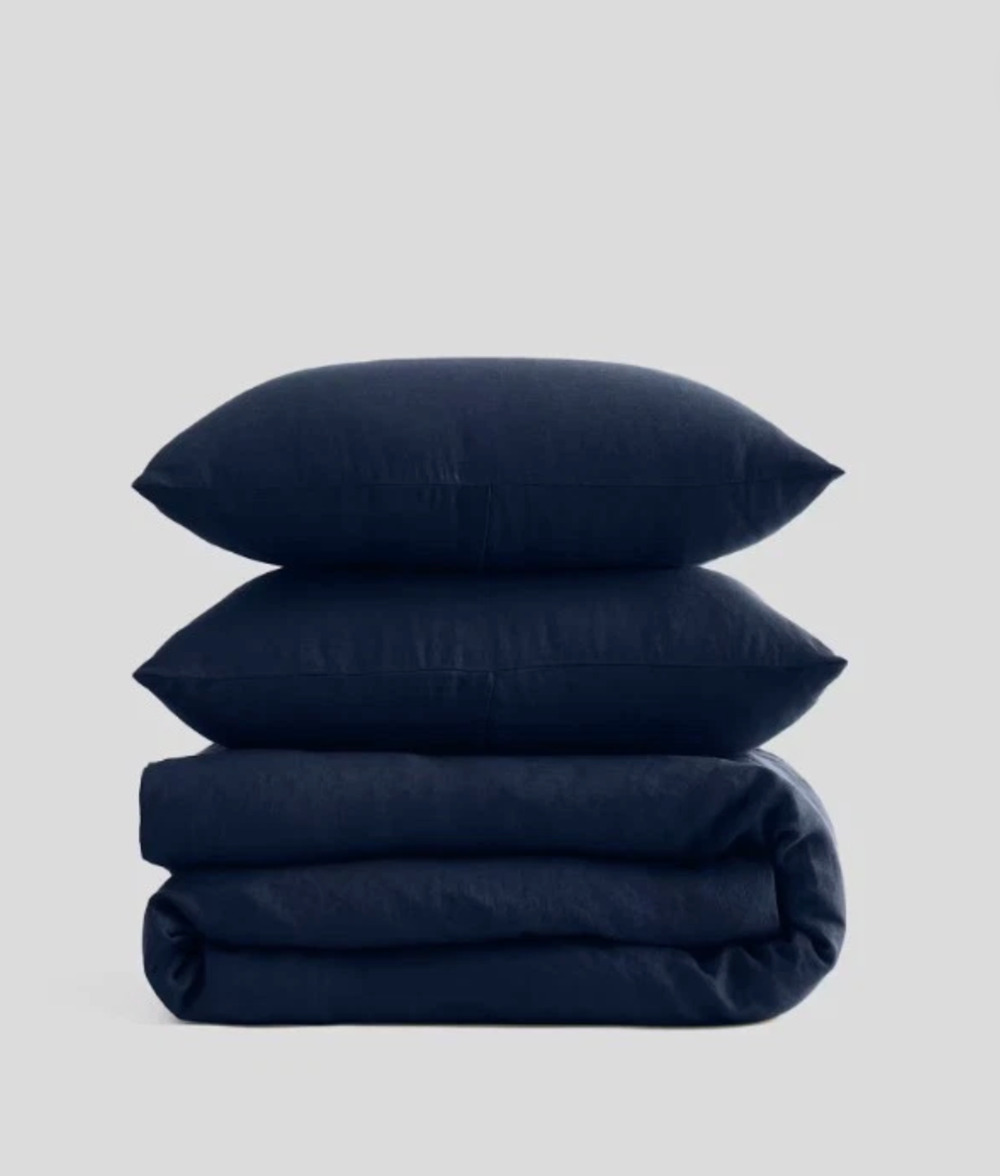 Quince Navy Blue Duvet Cover